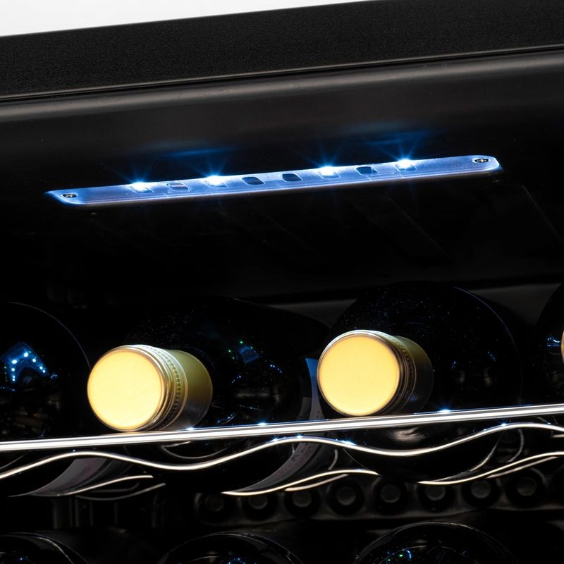 Viva24 24 Bottle LED Wine Cooler - Black