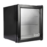 iceQ 49 Litre Drinks Glass Door Fridge Black