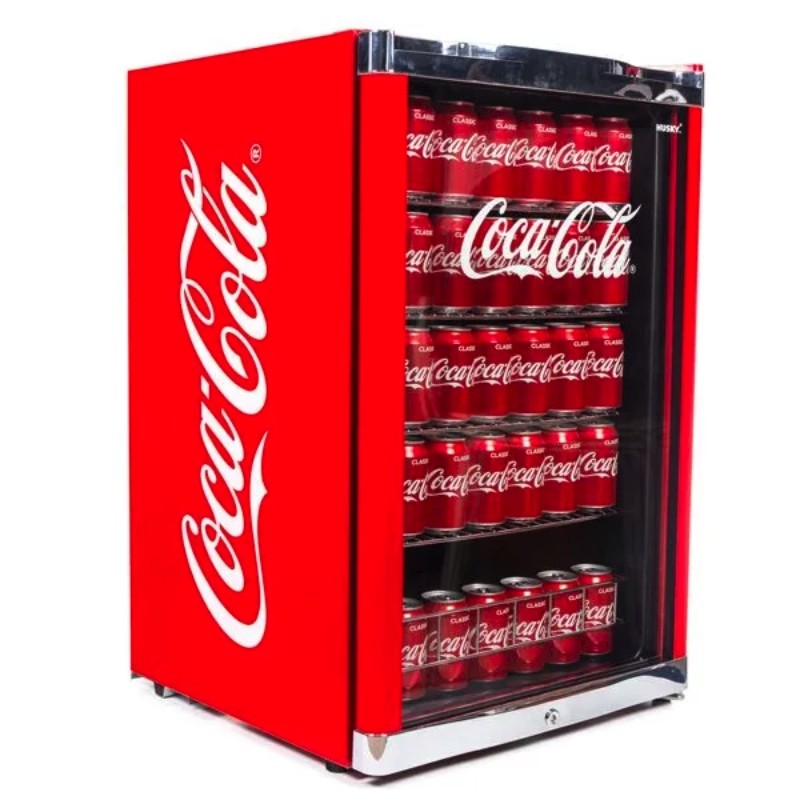 Coca-Cola Branded Undercounter Glass Door Display Fridge Drinks Cooler