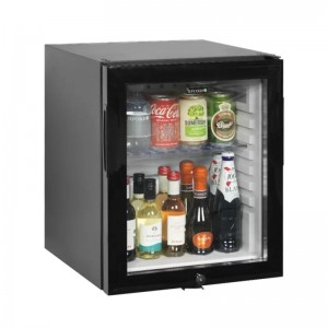 TM35GC Compressor Glass Door Minibar Display Fridge - Black