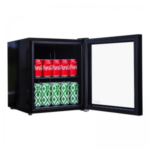 Black Glass Door Display Mini Fridge Drinks Cooler