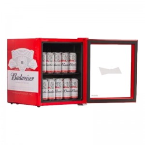 Budweiser Branded Glass Door Display Red Mini Fridge Drinks Cooler