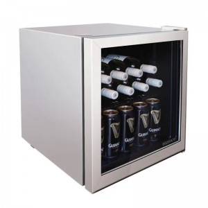 Silver Glass Door Display Mini Fridge Drinks Cooler