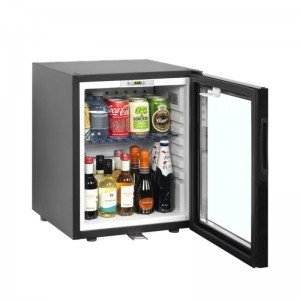 TM35GC Compressor Glass Door Minibar Display Fridge - Black