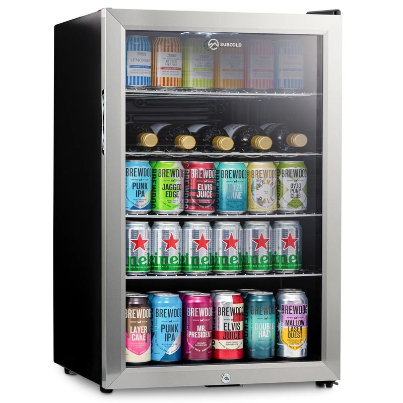 Click to view product details and reviews for Super 115 Litre Led Glass Door Display Fridge Stainless Steel.